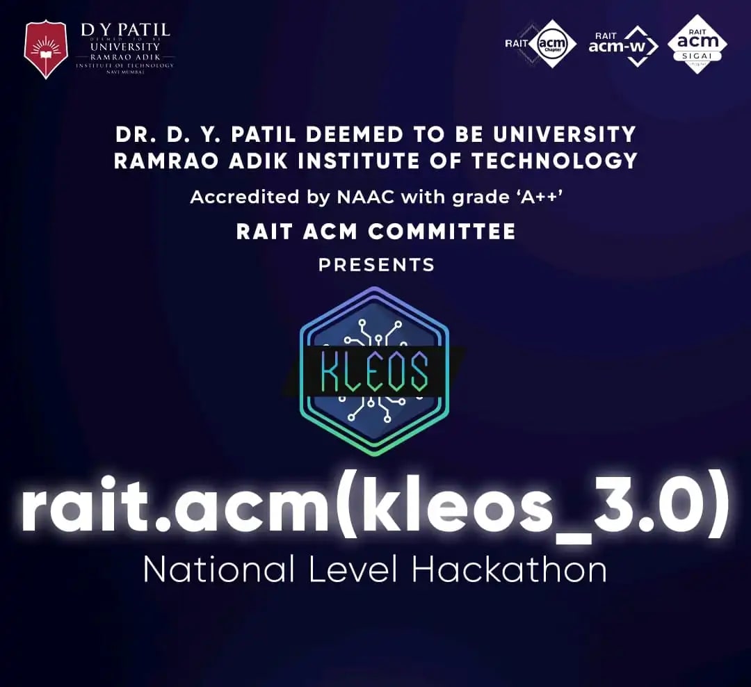 KLEOS 3.0: National Level Hackathon poster