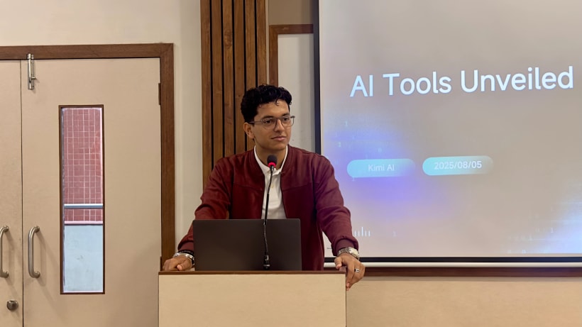 A speaker presenting