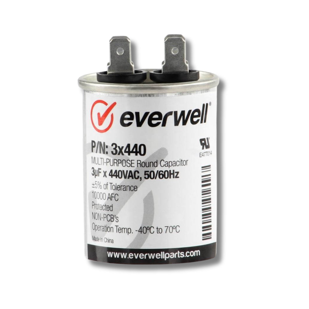 45-5µf x 440V Dual Round Run Capacitor