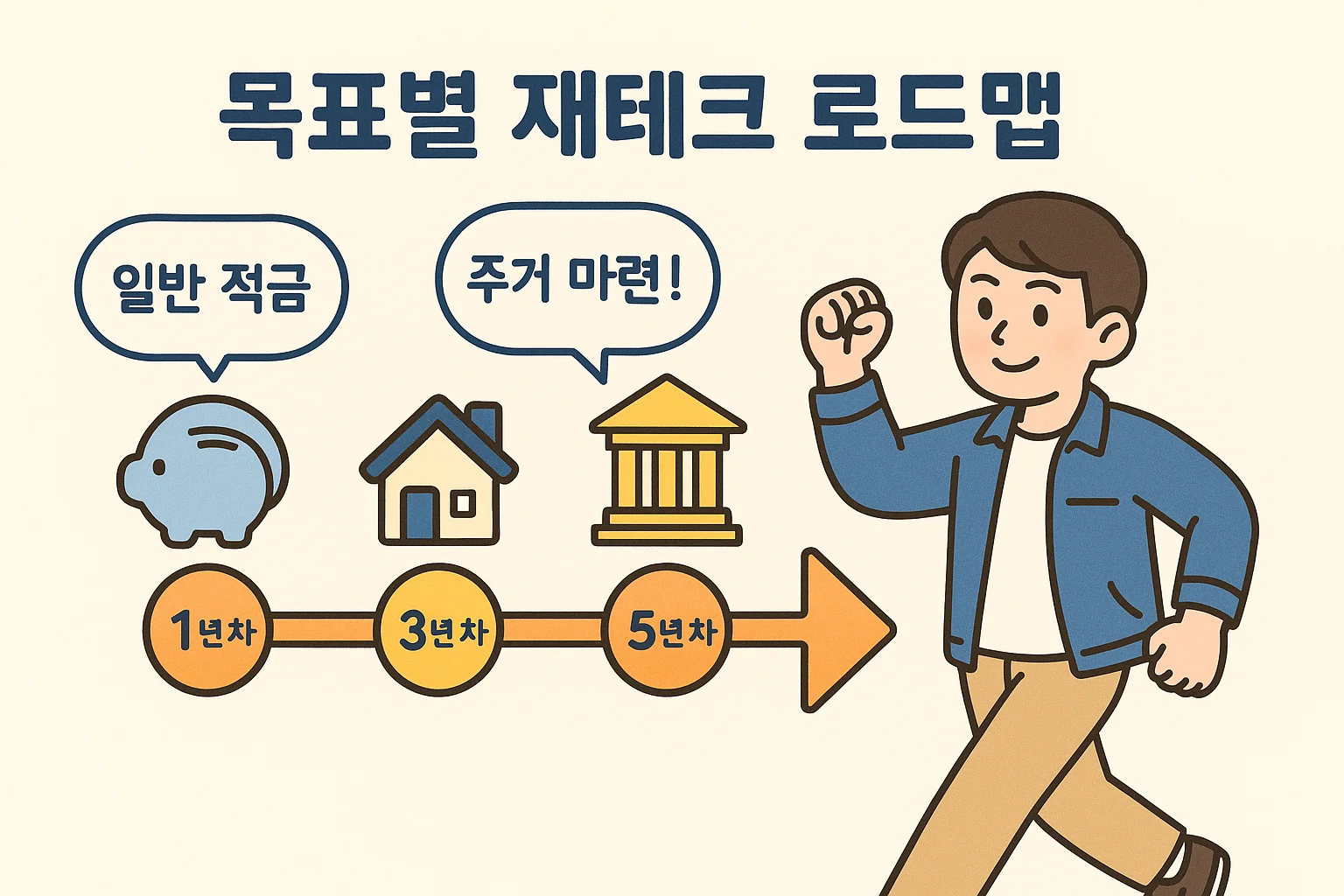 2025 청년 재테크 로드맵 타임라인 인포그래픽