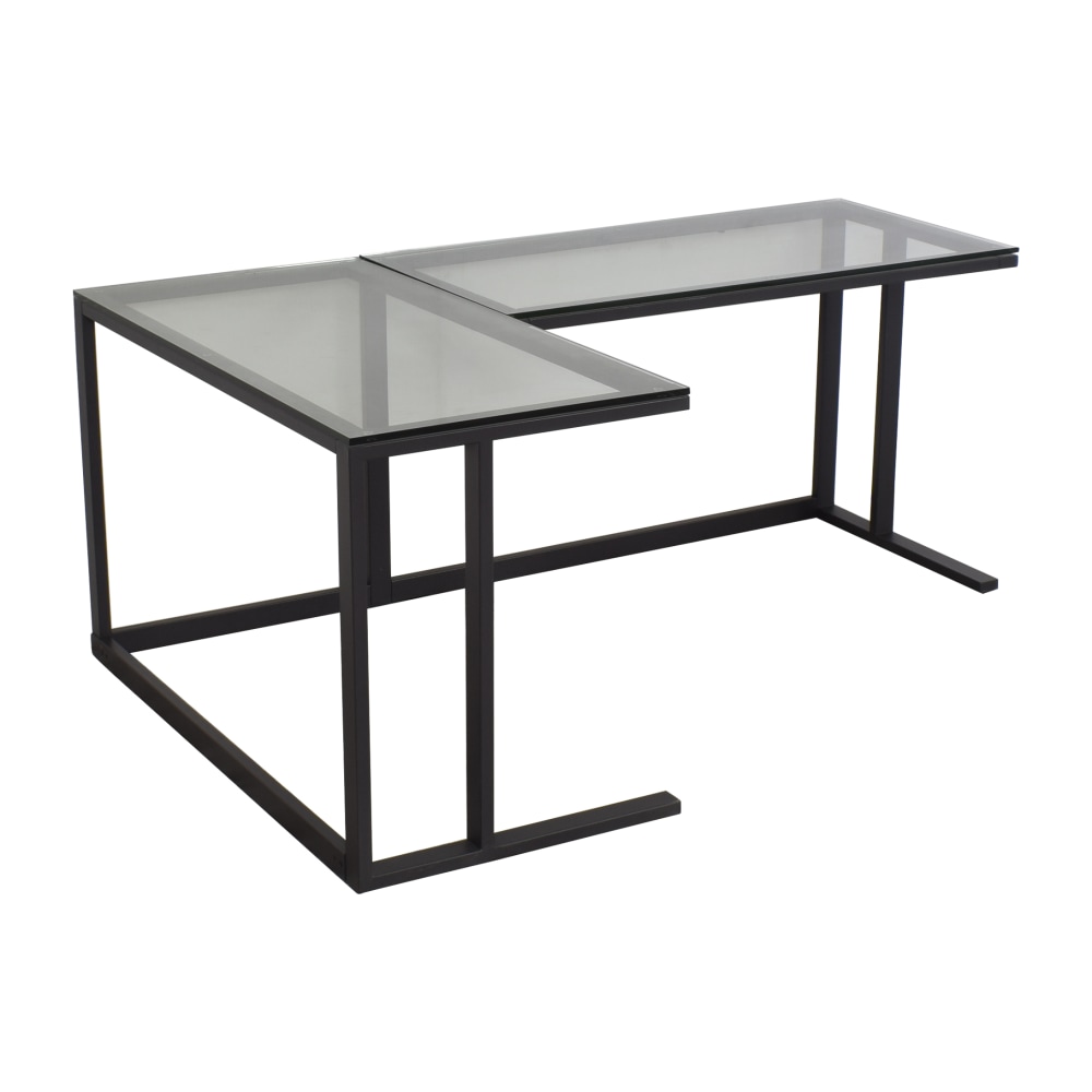 Crate & Barrel Crate & Barrel Pilsen Graphite Corner Desk pa