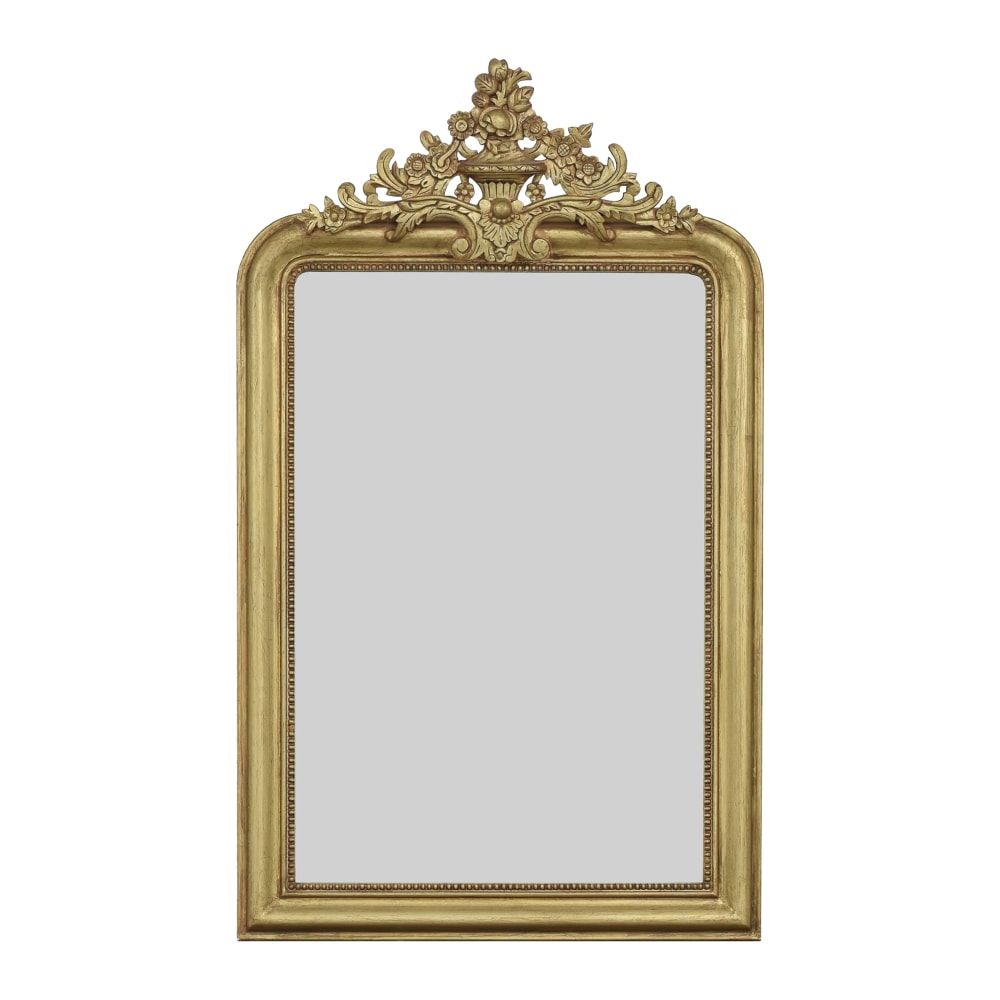 Isla White Gold Louis Philippe Floor Mirror