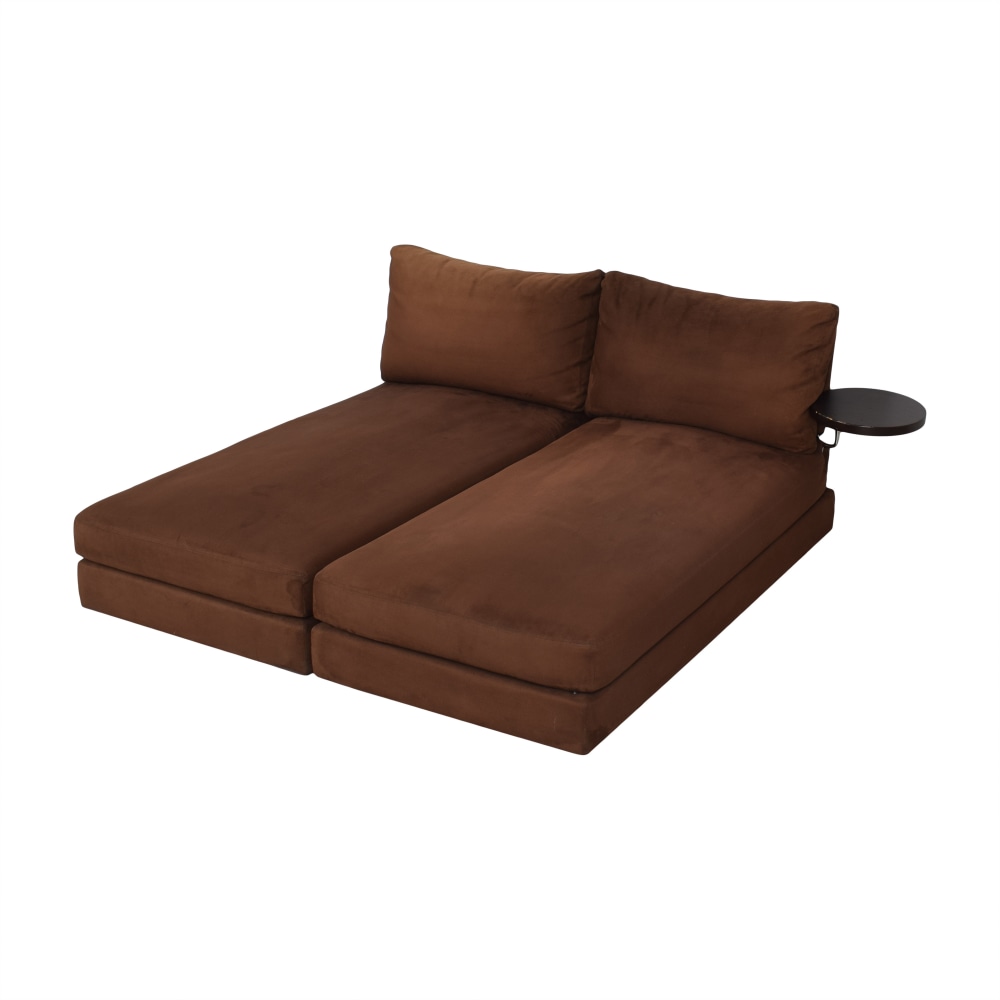 King Furniture King Furniture Suede Chaise Sectional with Table Attachment coupon