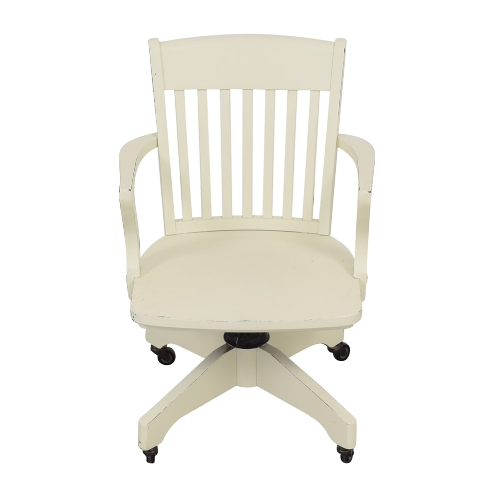 Pottery Barn Pottery Barn Swivel Desk Chair off white