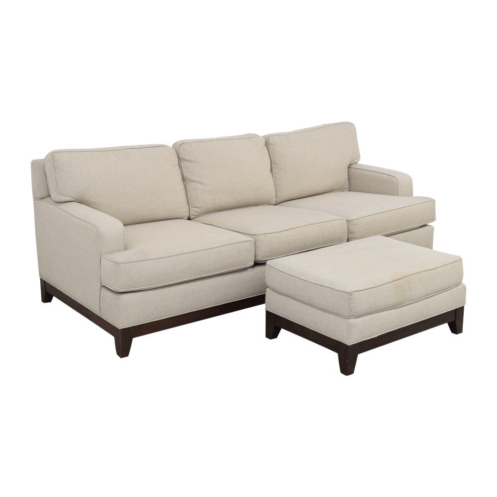 Ethan Allen Ethan Allen Arcata Sofa with Ottoman second hand