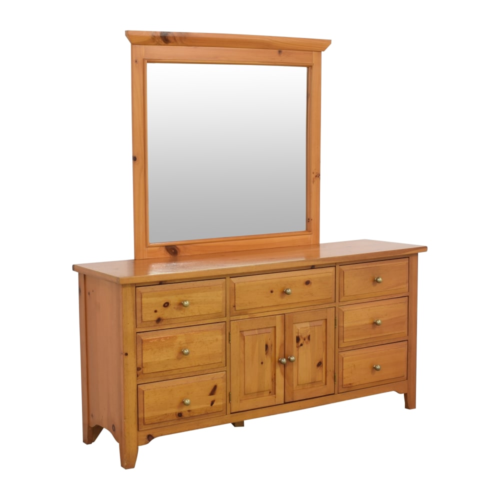 Broyhill Furniture Broyhill Shaker Style Dresser and Mirror nj
