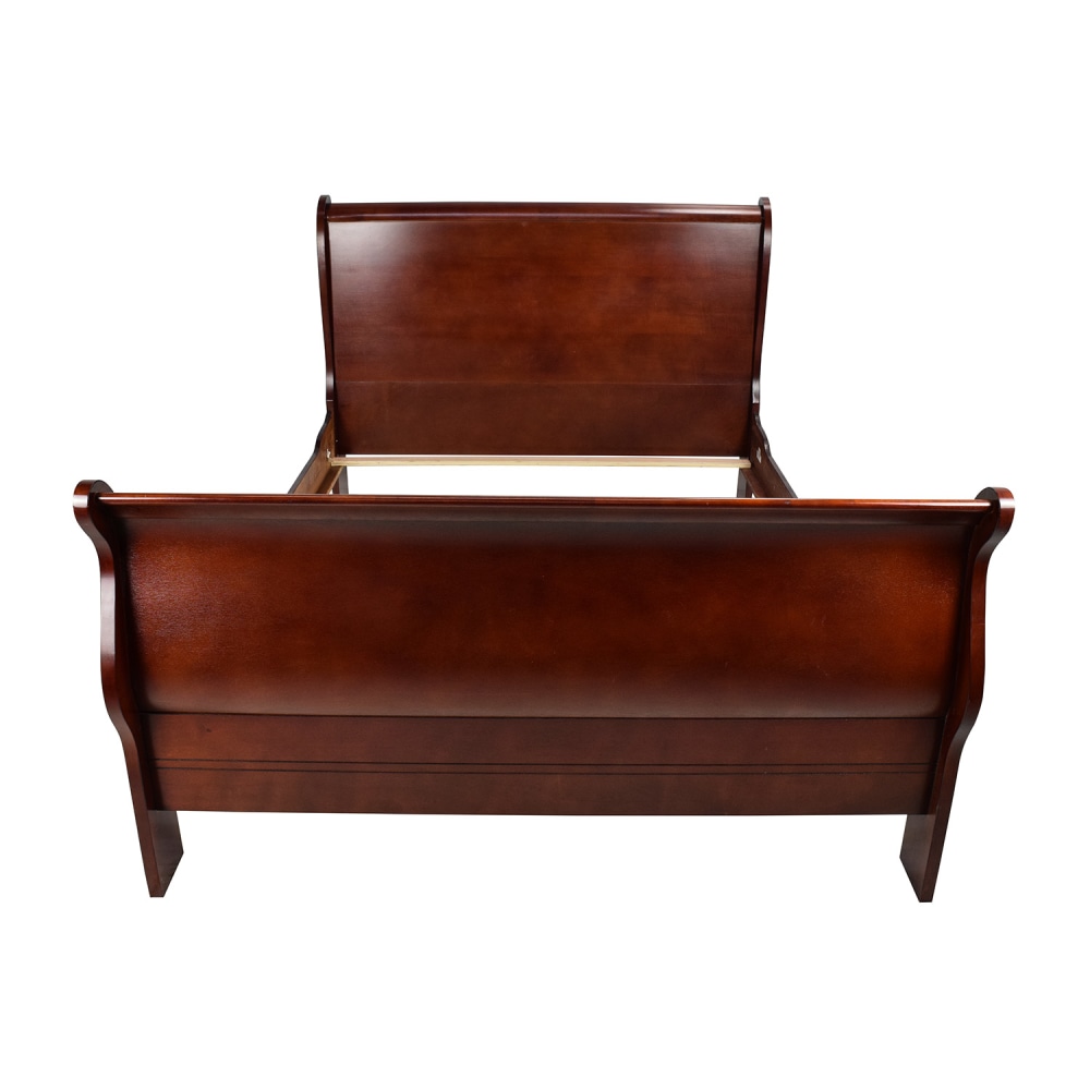 Cherry Wood Queen Sleigh Bed nyc