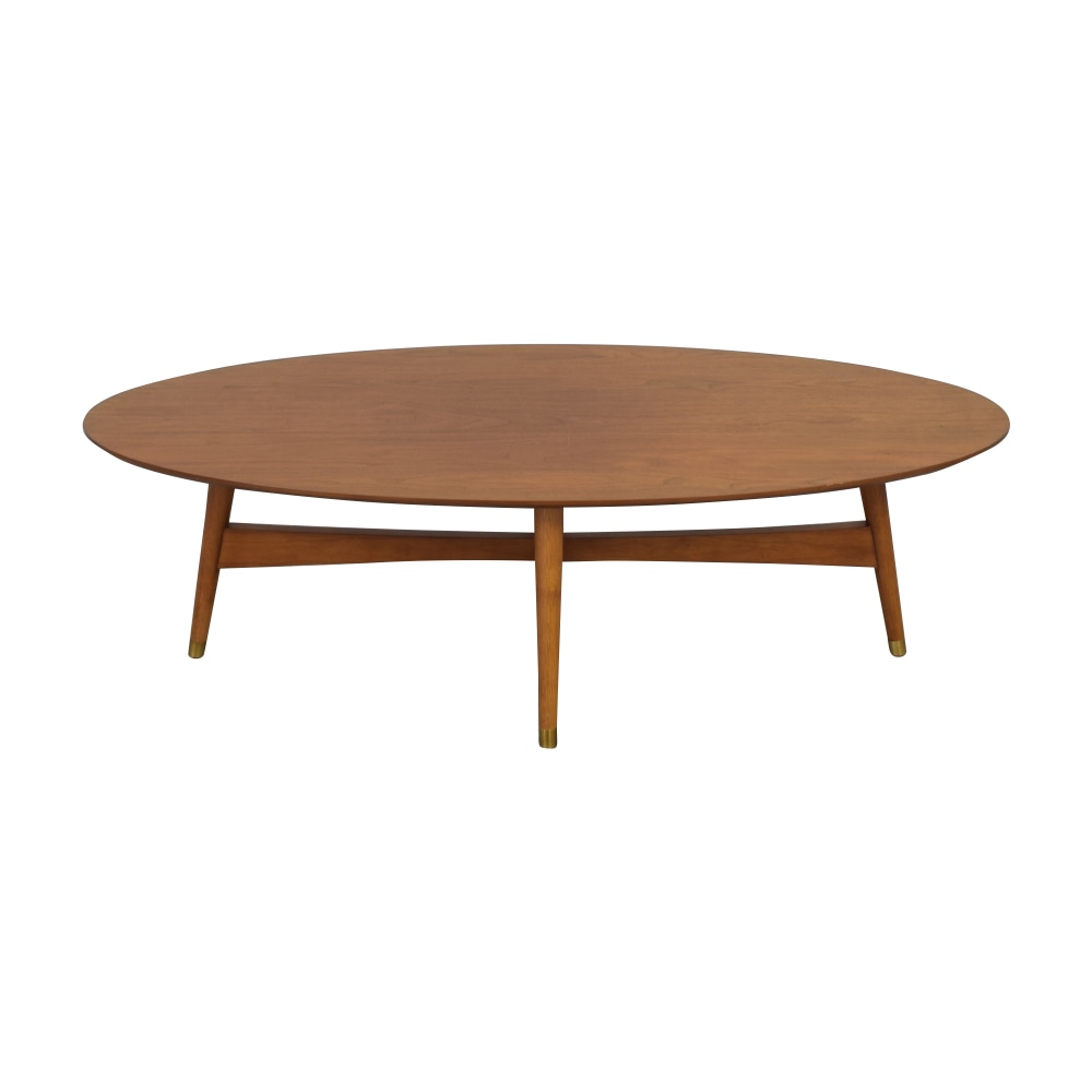 West Elm Reeve Mid Century Oval Coffee Table | 25% Off | Kaiyo