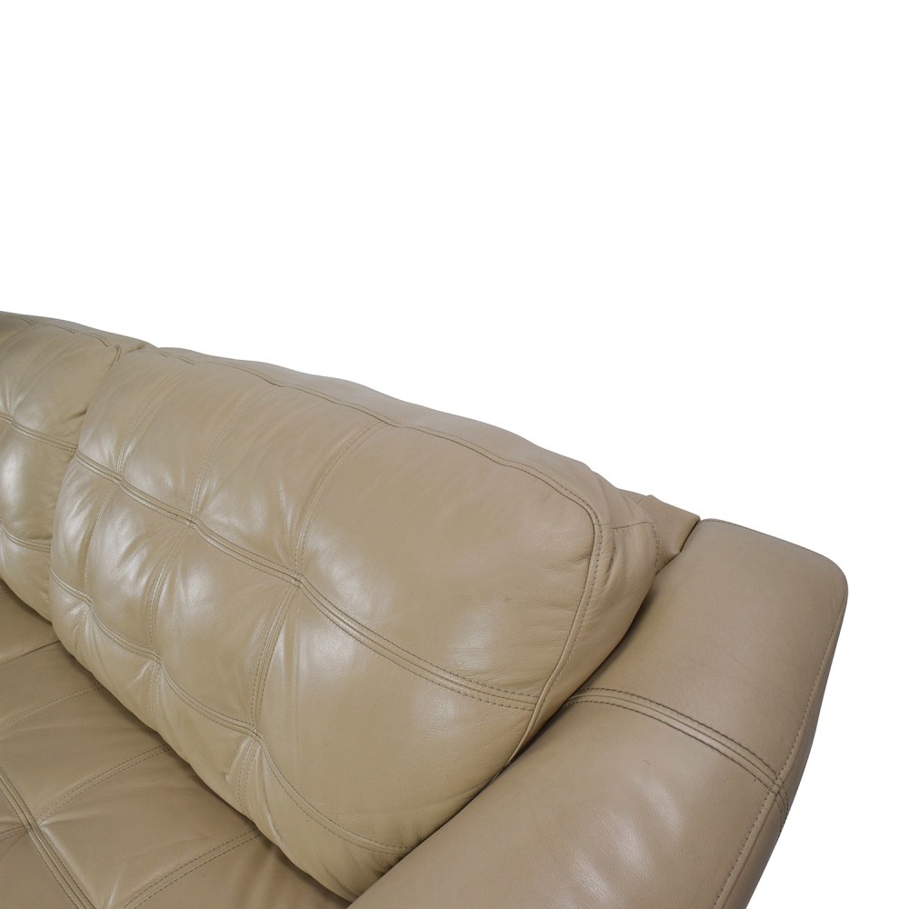 Furniture Leather Couch With Ottoman