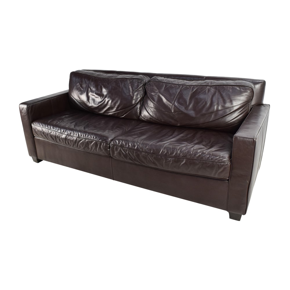 West Elm Henry Leather Sofa 50 Off