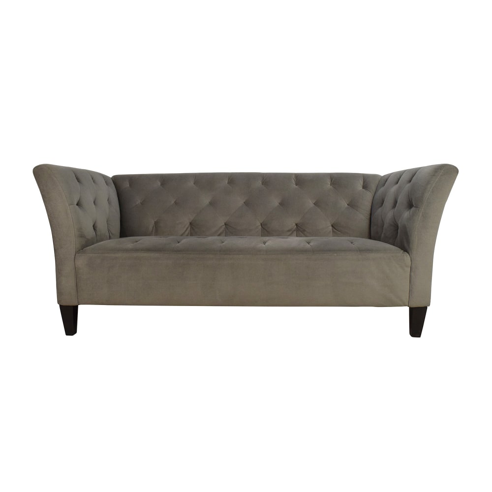 Macy S Lizbeth Gray On Tufted Sofa