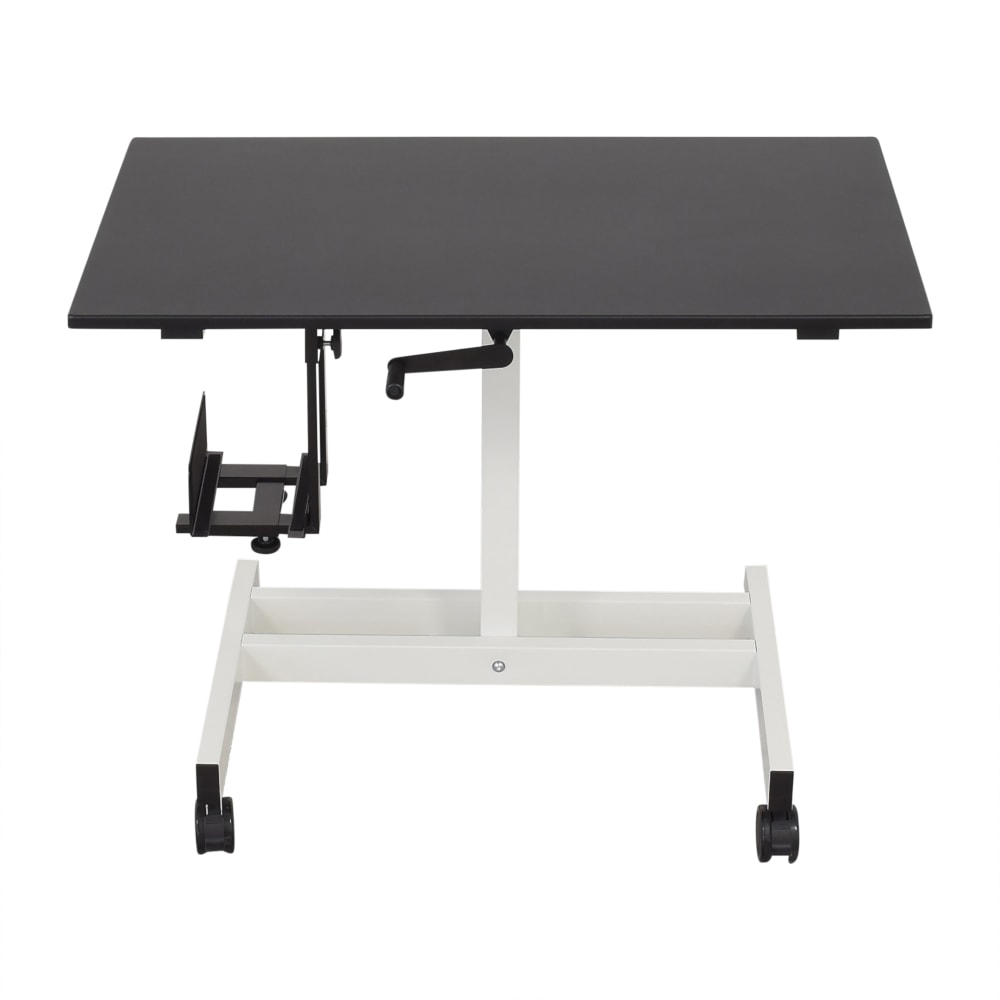 buy Stand Up Desk Store Single Column Stand Up Desk with CPU Holder Stand Up Desk Store Home Office Desks