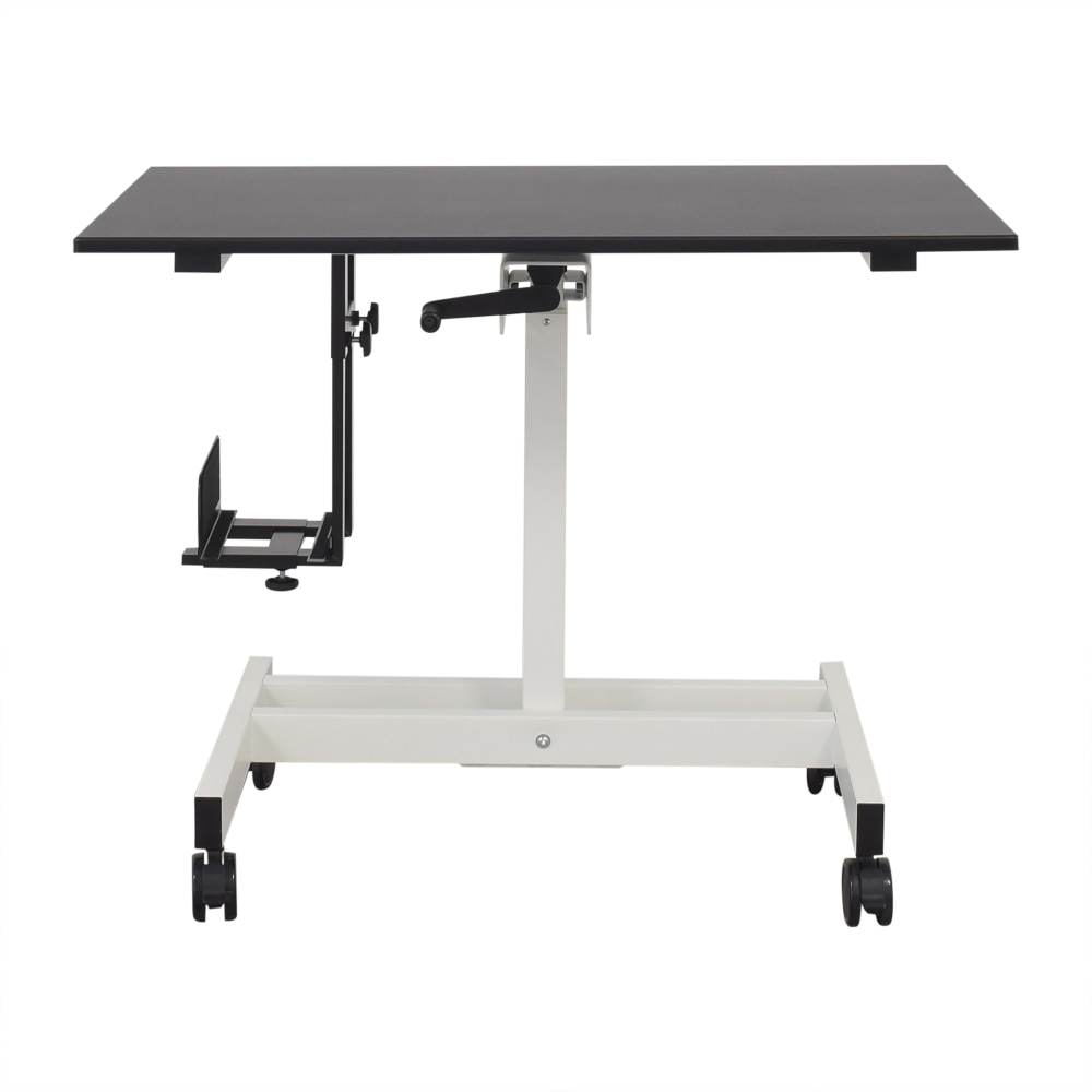 shop Stand Up Desk Store Single Column Stand Up Desk with CPU Holder Stand Up Desk Store