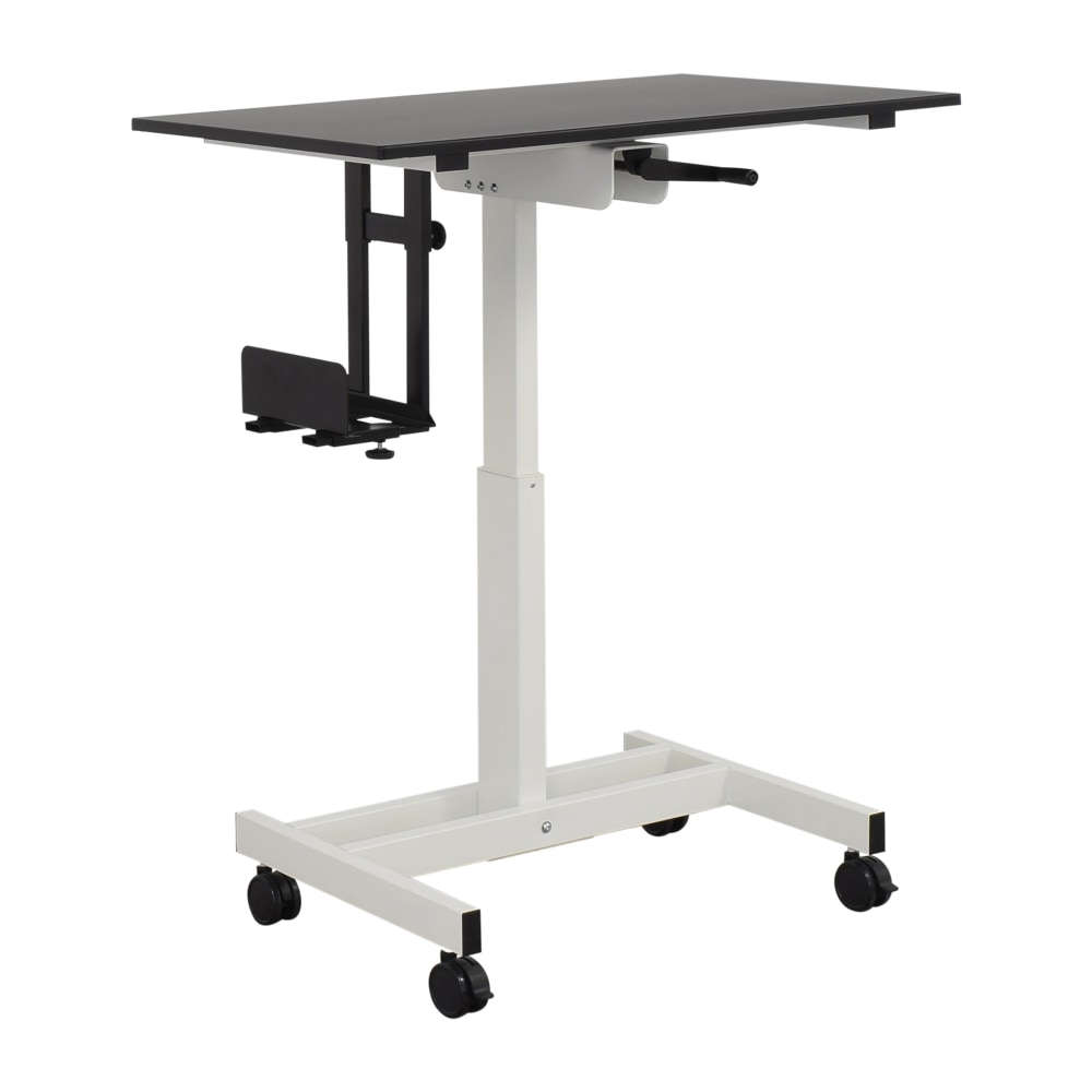 Stand Up Desk Store Single Column Stand Up Desk with CPU Holder sale