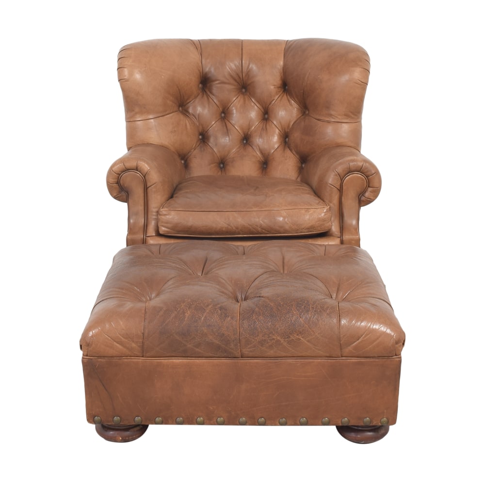82% OFF - Ralph Lauren Home Ralph Lauren Writer's Chair and Ottoman / Chairs