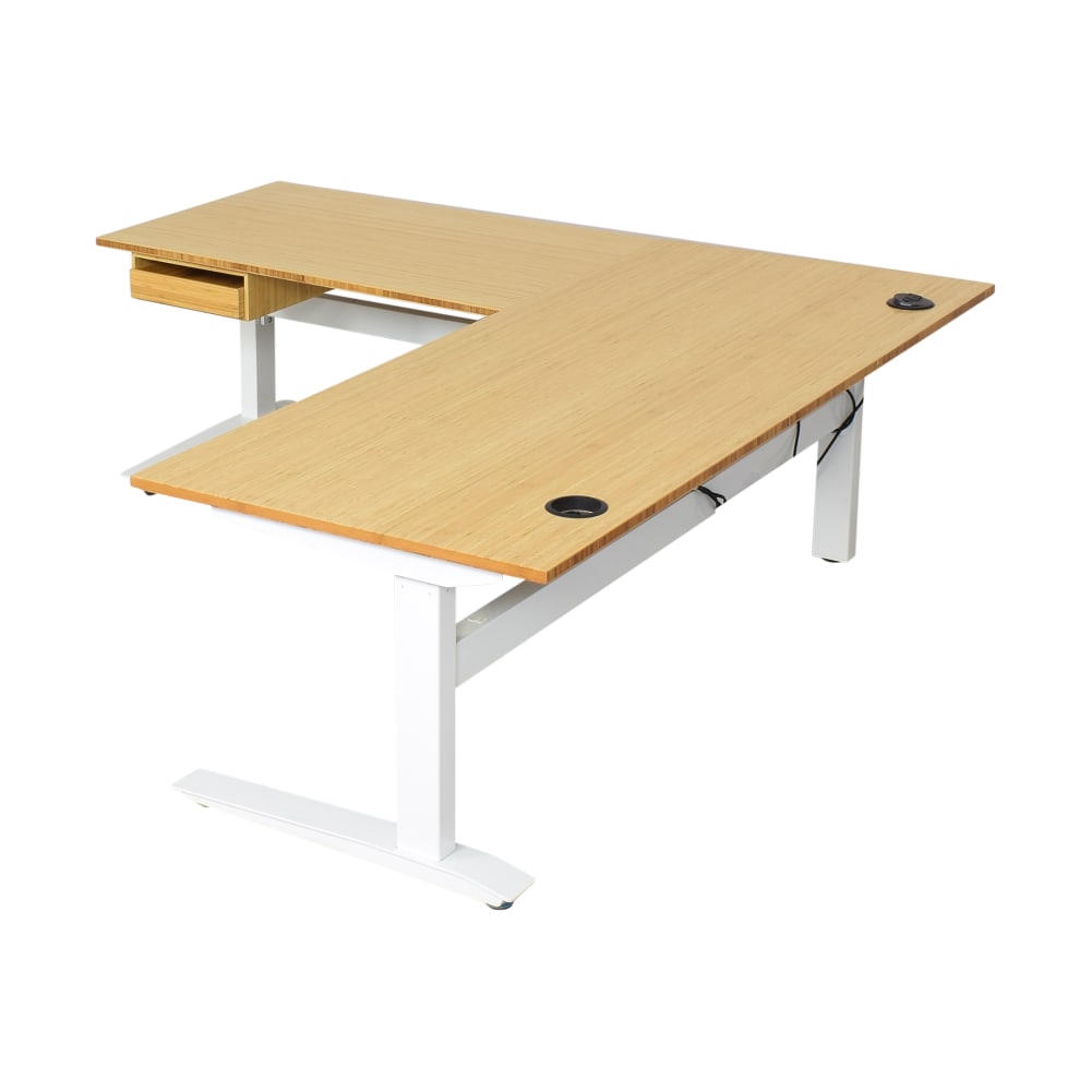 Fully Jarvis LShaped Standing Desk with Drawer 39 Off Kaiyo