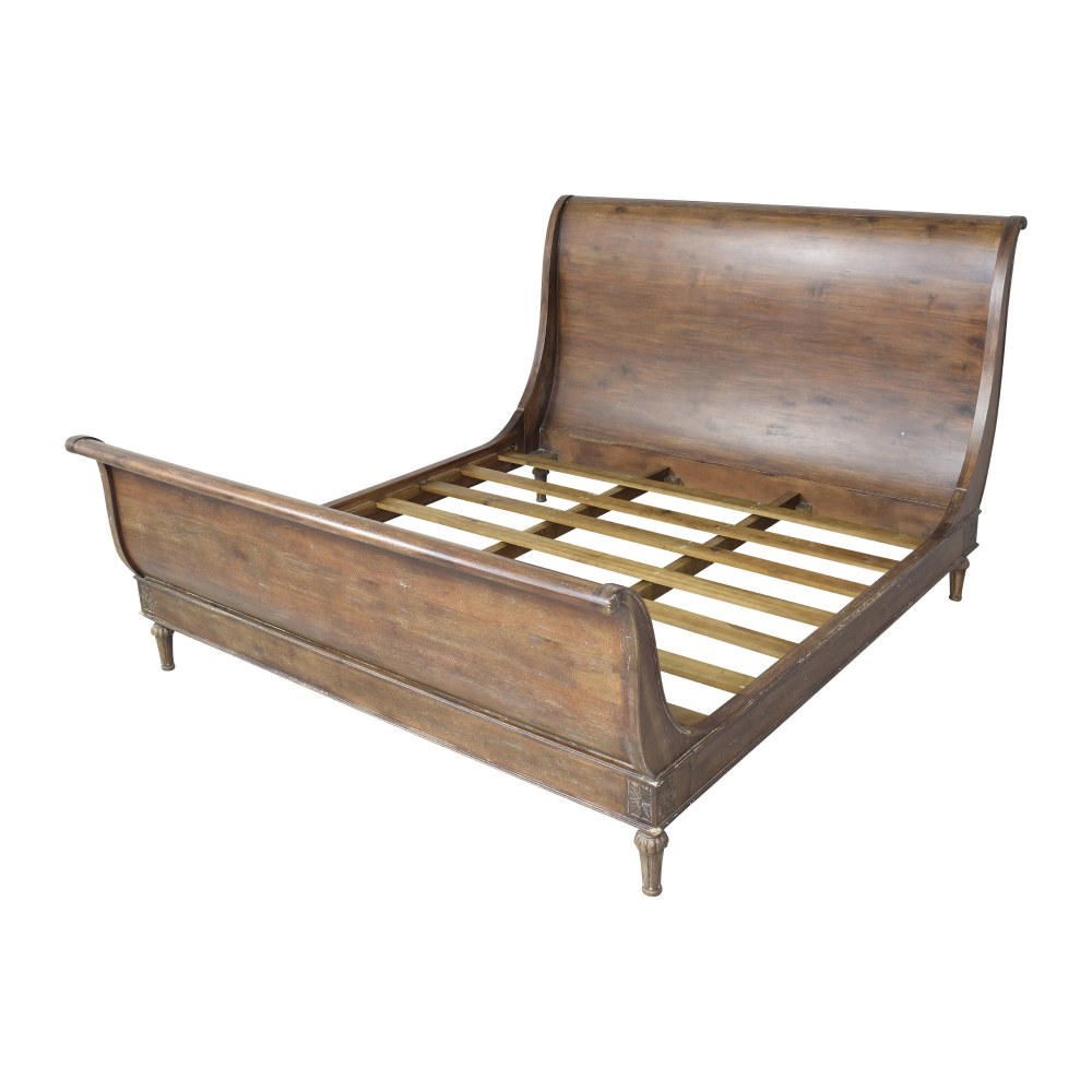 Restoration Hardware Empire Rosette King Sleigh Bed With Footboard 71 Off Kaiyo 