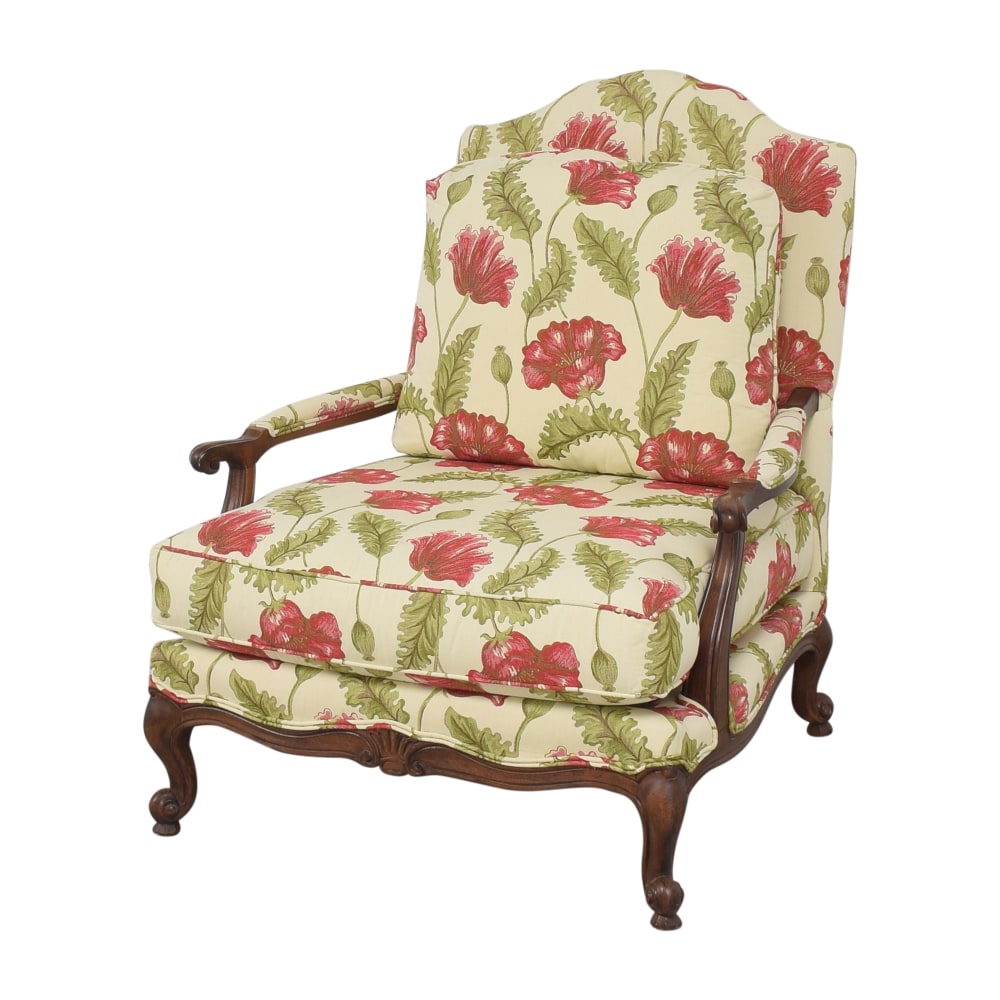 Clayton Marcus Clayton Marcus Floral Chair with Ottoman for sale