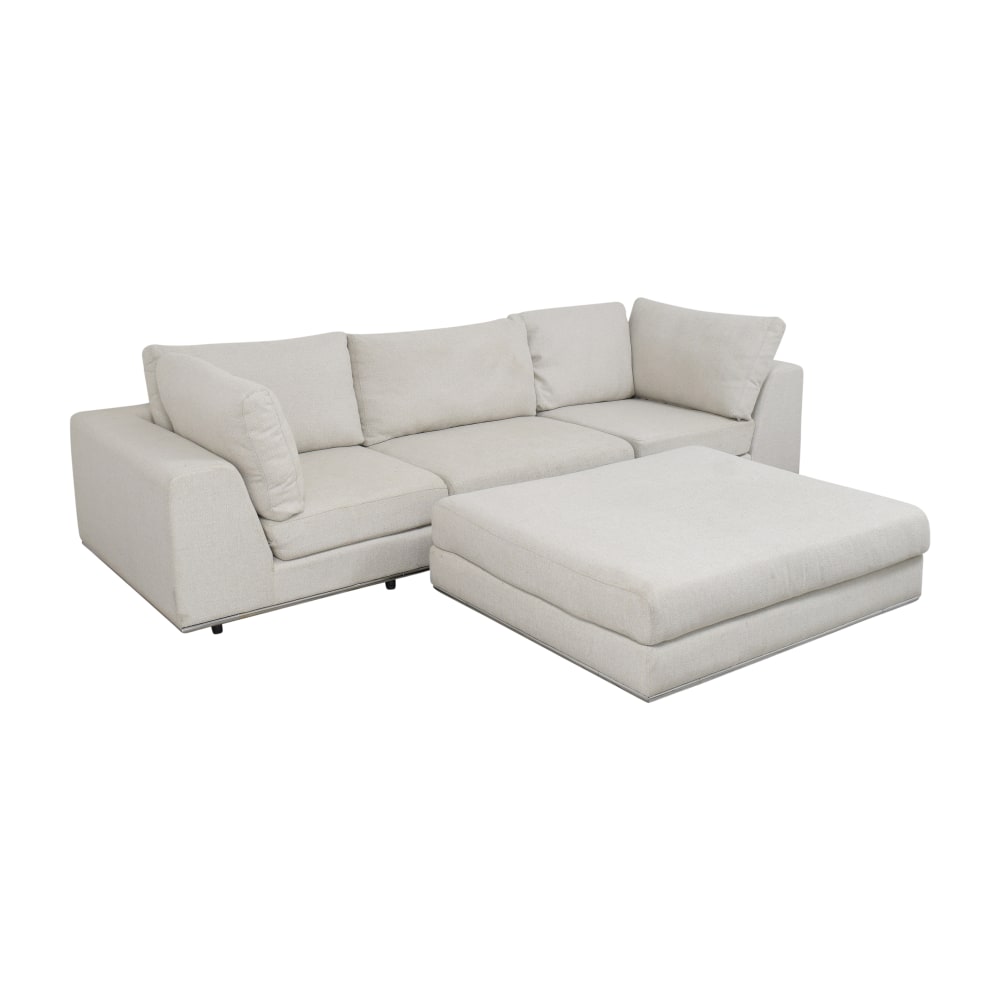 37% OFF - Modloft Modloft Sectional Sofa with Ottoman / Sofas