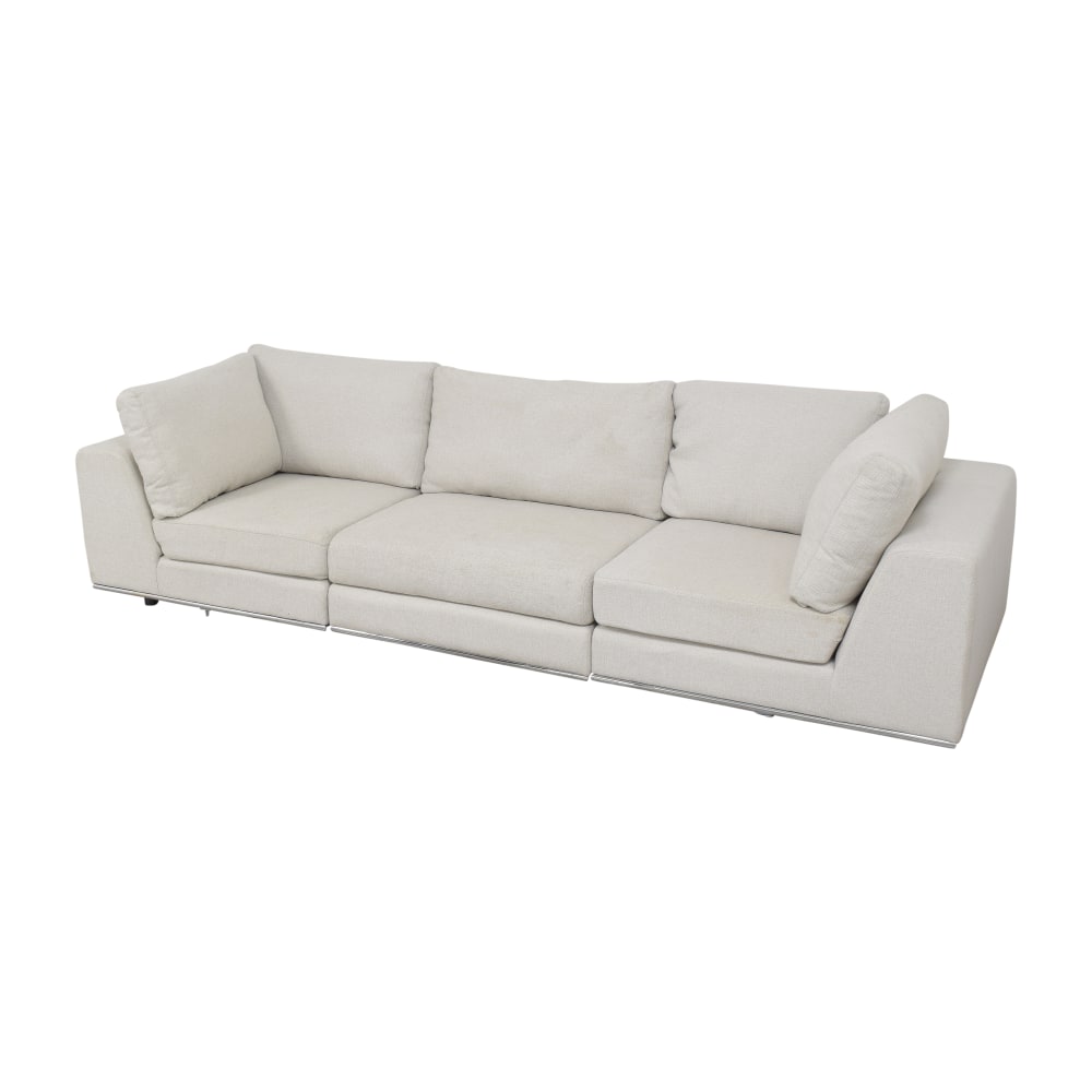37% OFF - Modloft Modloft Sectional Sofa with Ottoman / Sofas