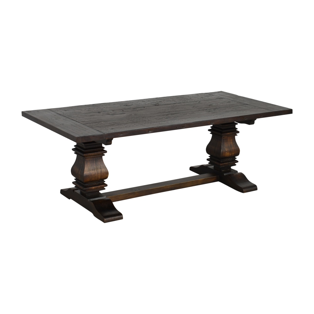 Restoration Hardware Trestle Rectangular Extension Dining Table | 57% ...