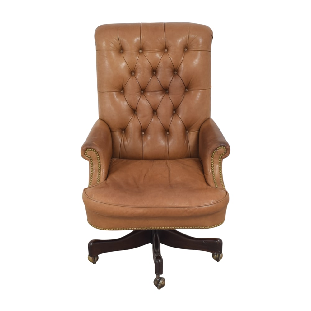 Hickory Chair Hickory Chair Tufted Swivel Desk Chair for sale