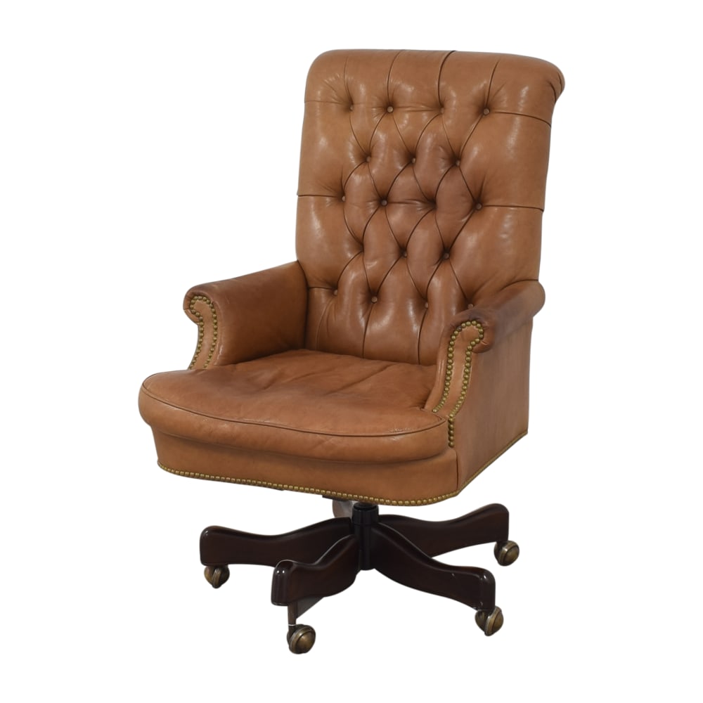 Hickory Chair Hickory Chair Tufted Swivel Desk Chair coupon