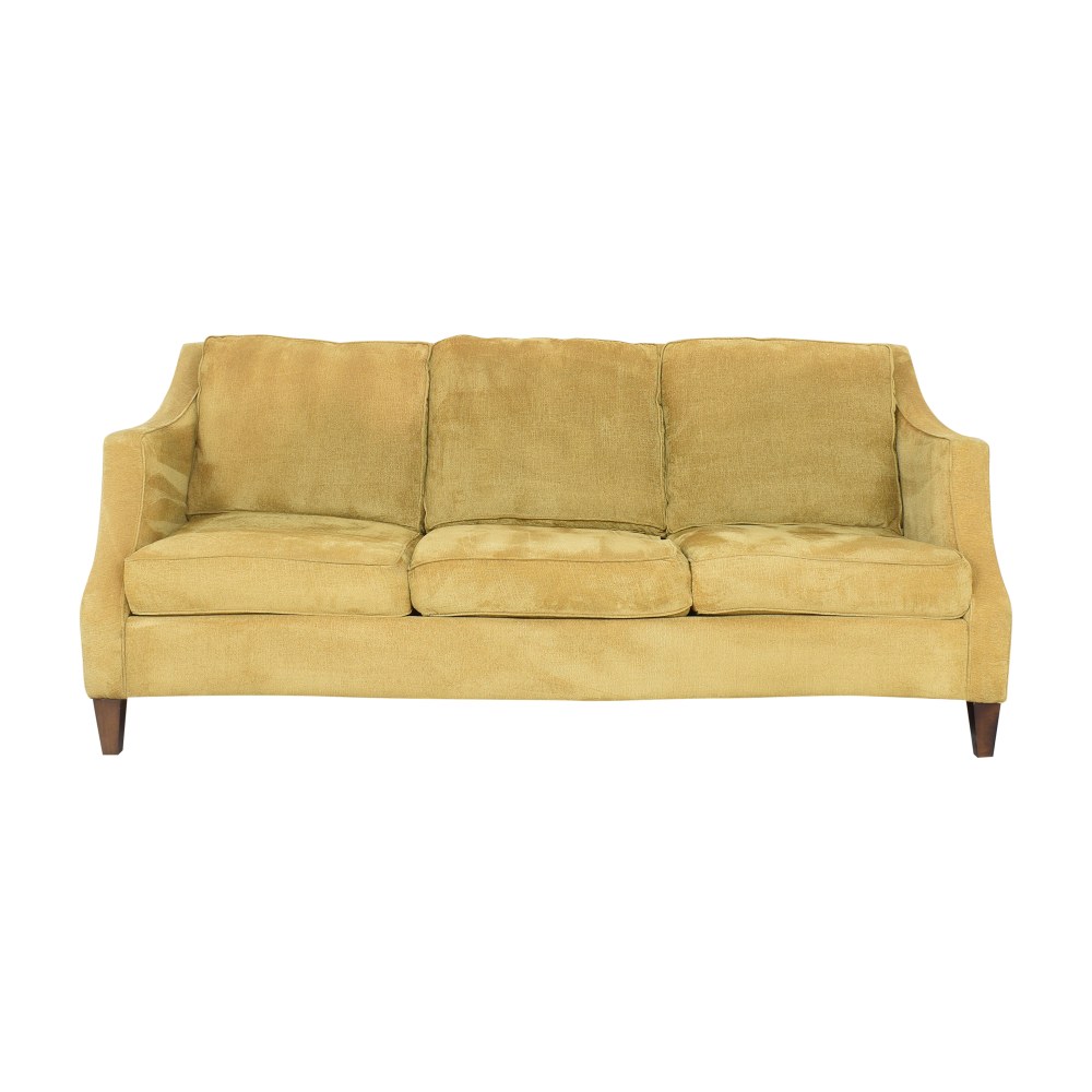 Vintage French Tufted Three Cushion Sofa, 73% Off