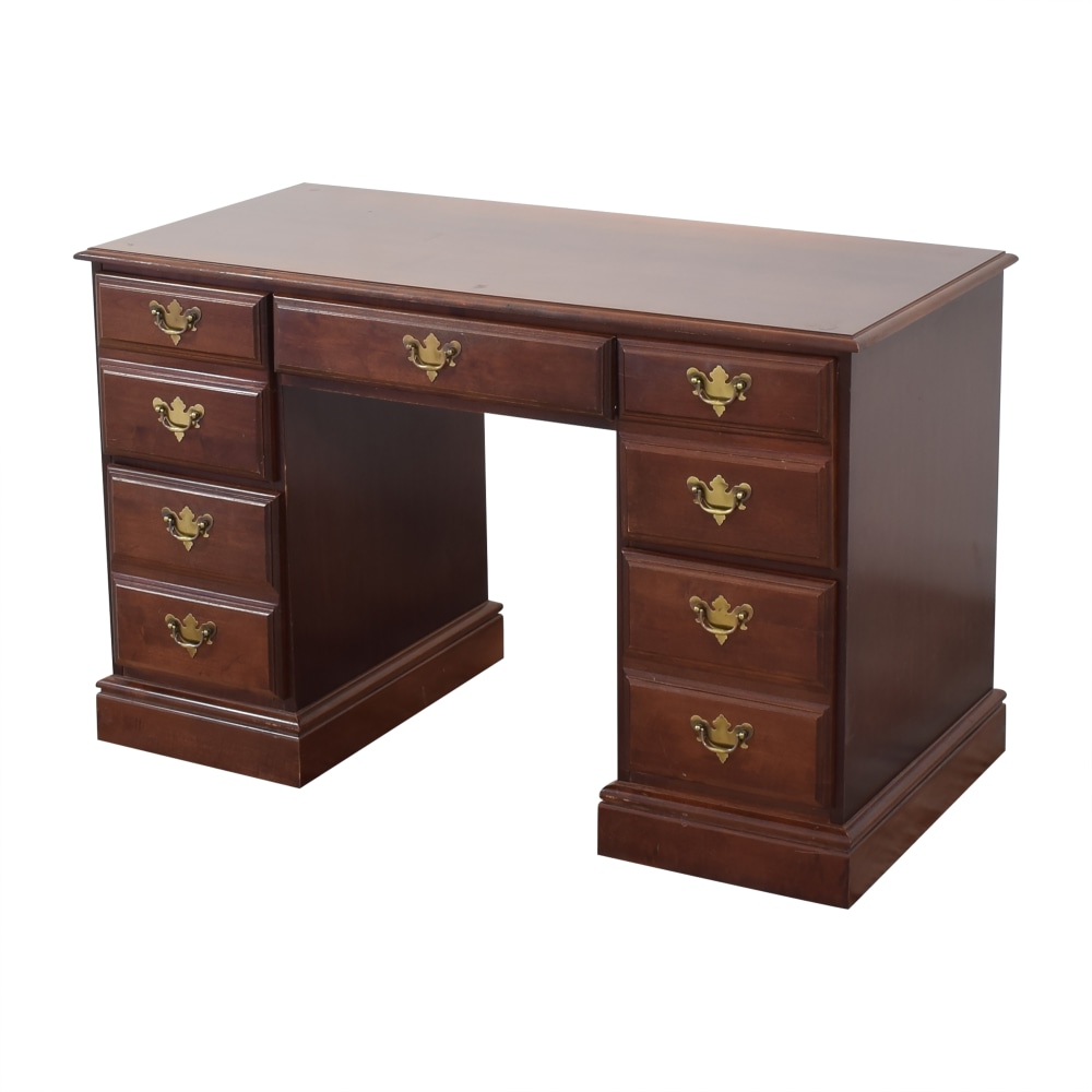 Broyhill Furniture Double Pedestal Executive Desk Used 