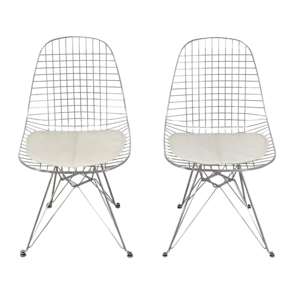 Modernica Modernica Case Study Wire Eiffel Chairs with Seat Pads nj