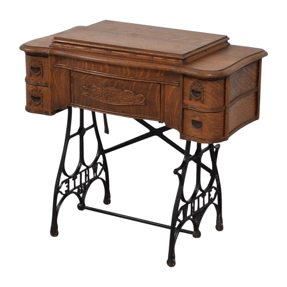 Antique Chair & Sewing Machine Desk – Giving It Away Today