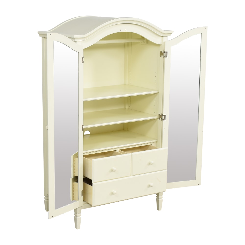 Pottery Barn Kids White Madeline Armoire Dresser Girl Baby Nursery