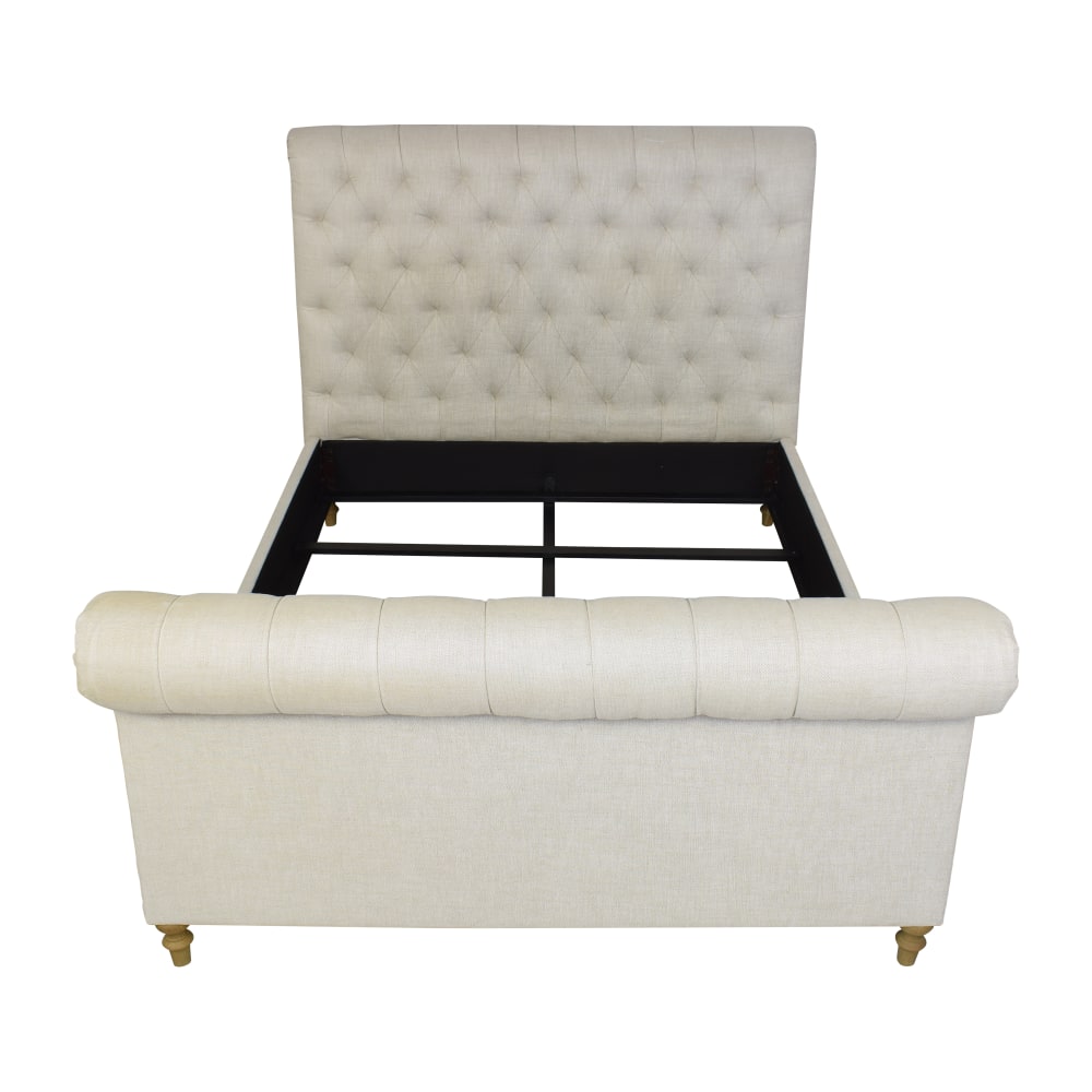 Restoration Hardware Chesterfield Queen Sleigh Bed | 88% Off | Kaiyo