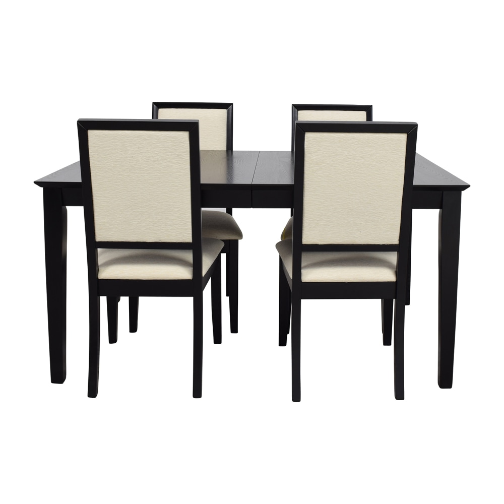 Harlem Furniture Black Dining Table with Four Chairs Harlem Furniture