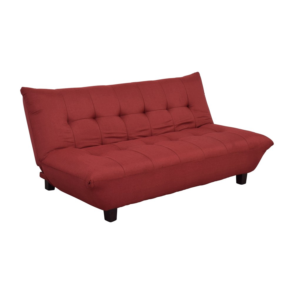 Red Tufted Futon Sofa Bed price