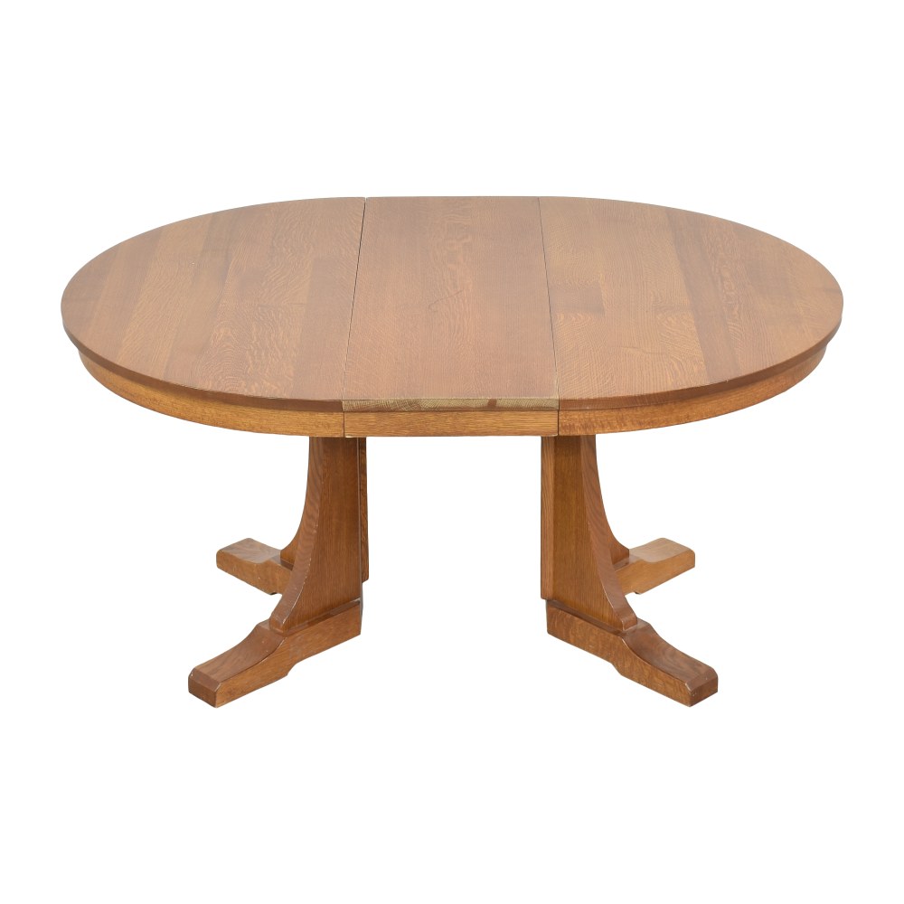 Stickley Furniture Extendable Round Pedestal Dining Table | 59% Off | Kaiyo