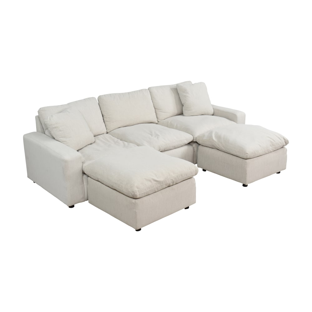 Ashley Furniture Savesto Three-Piece Modular Sofa with Ottomans / Sofas