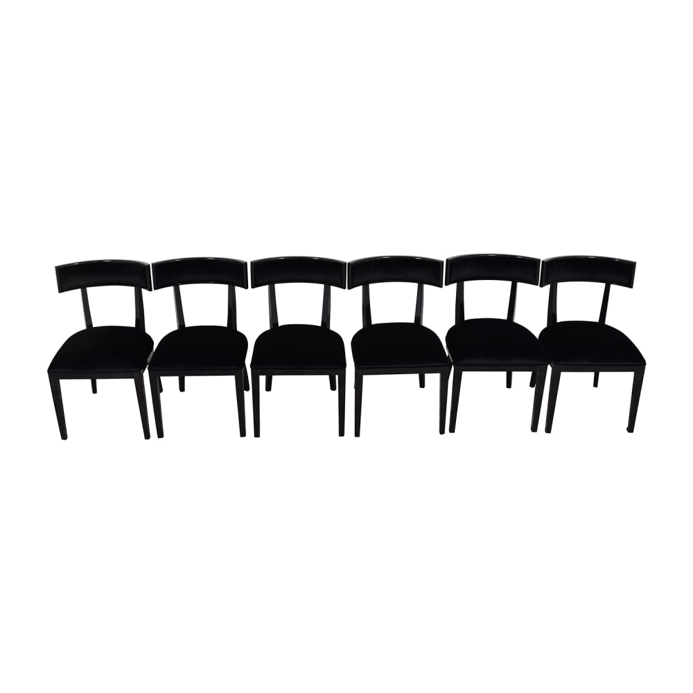 buy A & X Casa Luxury Collection Art Deco Black Dining Chairs A & X Casa Luxury Collection Dining Chairs
