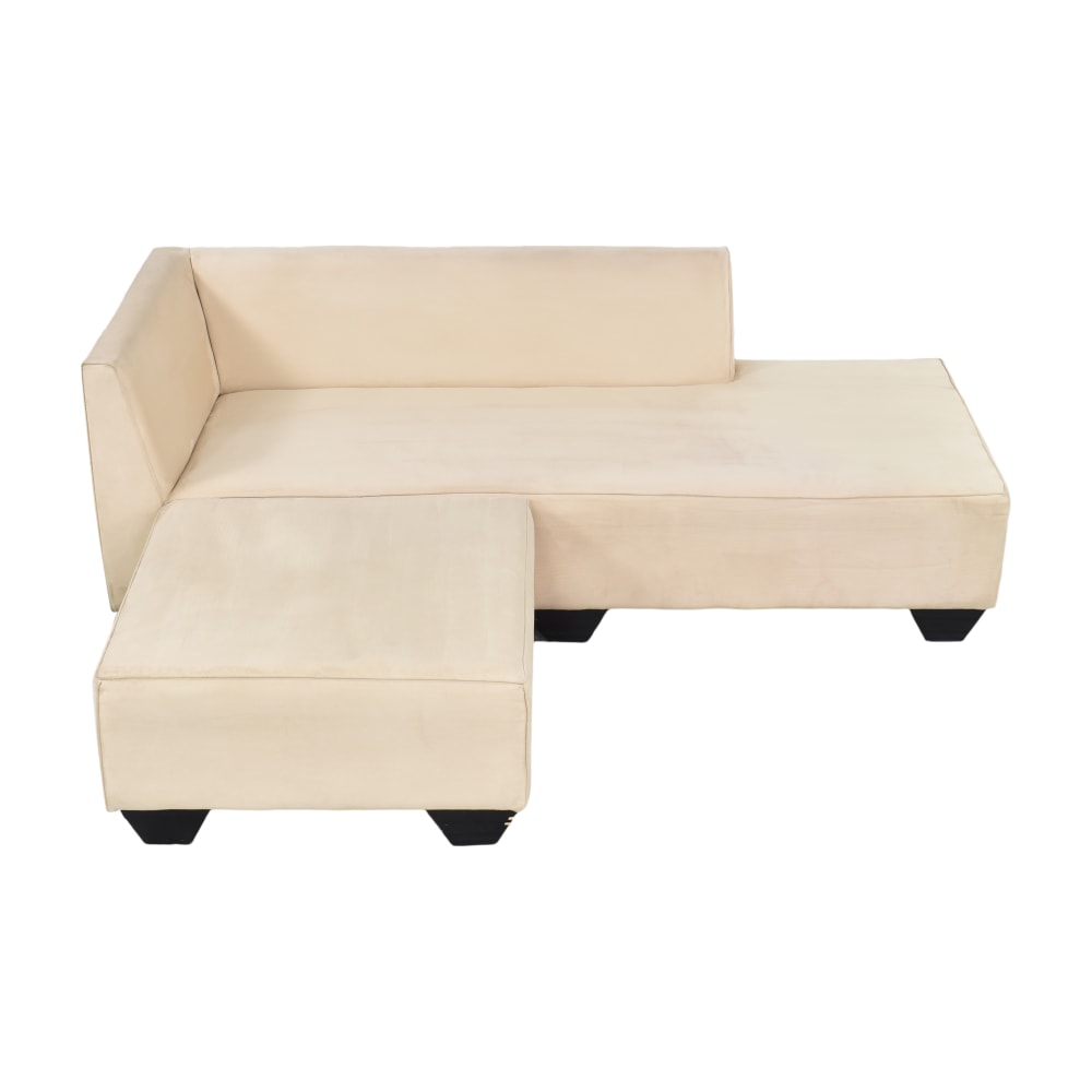 Used Contemporary Chaise Lounge And Ottoman 