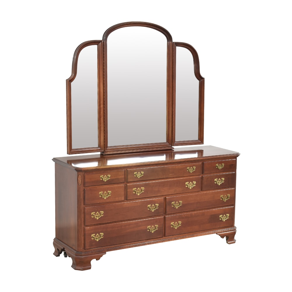 Ethan Allen Ethan Allen Chippendale Triple Dresser and Mirror  coupon