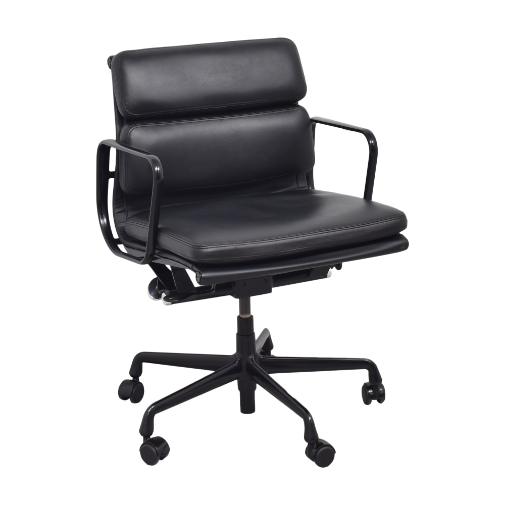 Herman Miller Eames Soft Pad Chair, Executive Height in Black | Leather