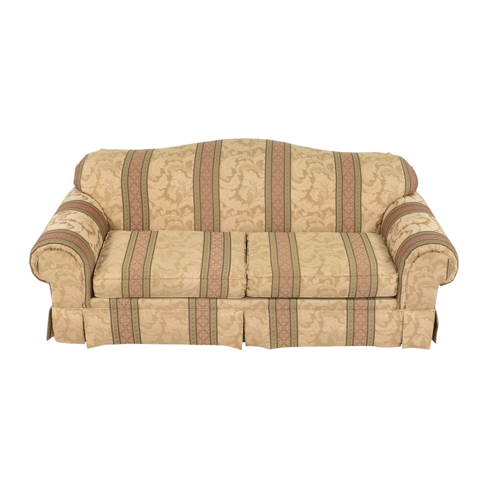  Classic Upholstered Camelback Sofa nj