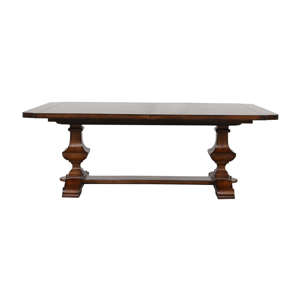 Bernhardt Rectangular Trestle Dining Table | 86% Off | Kaiyo