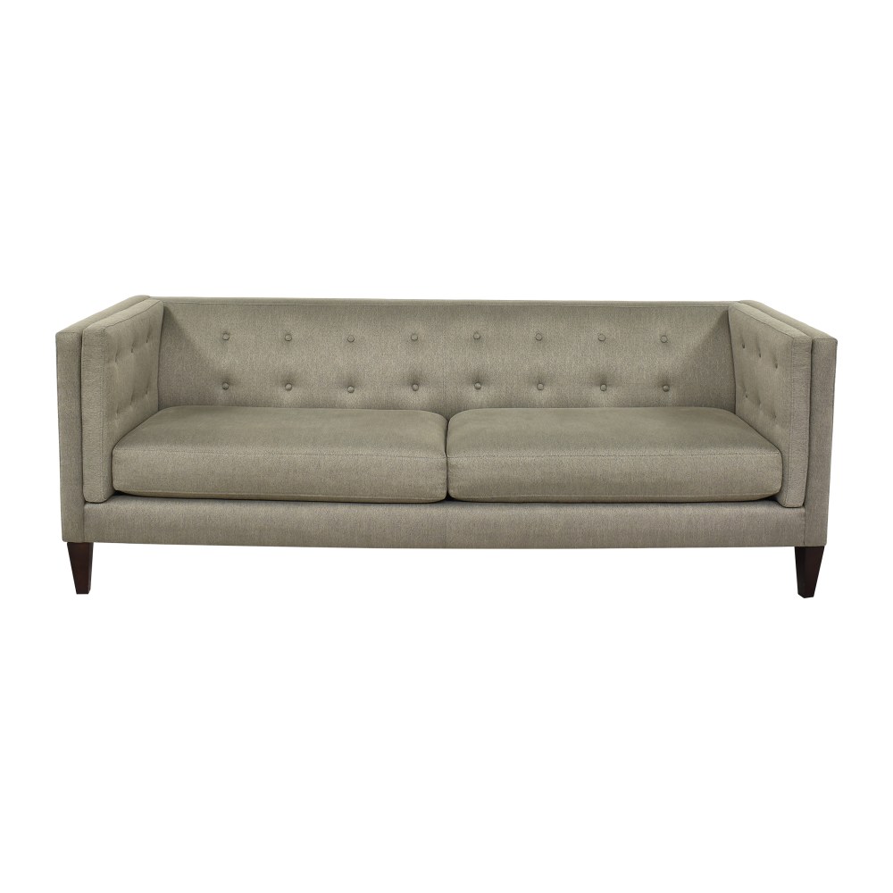 Vintage French Tufted Three Cushion Sofa, 73% Off