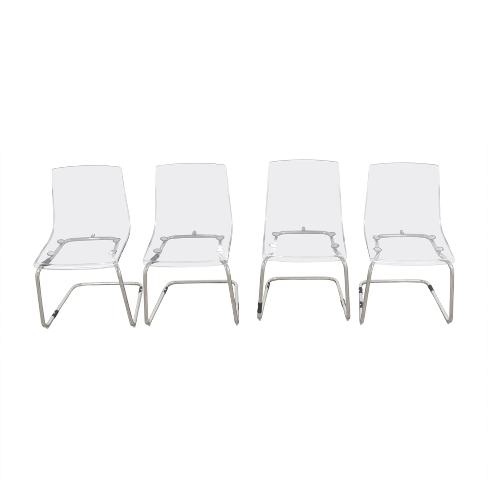 TOBIAS Chaise, transparent, chromé - IKEA