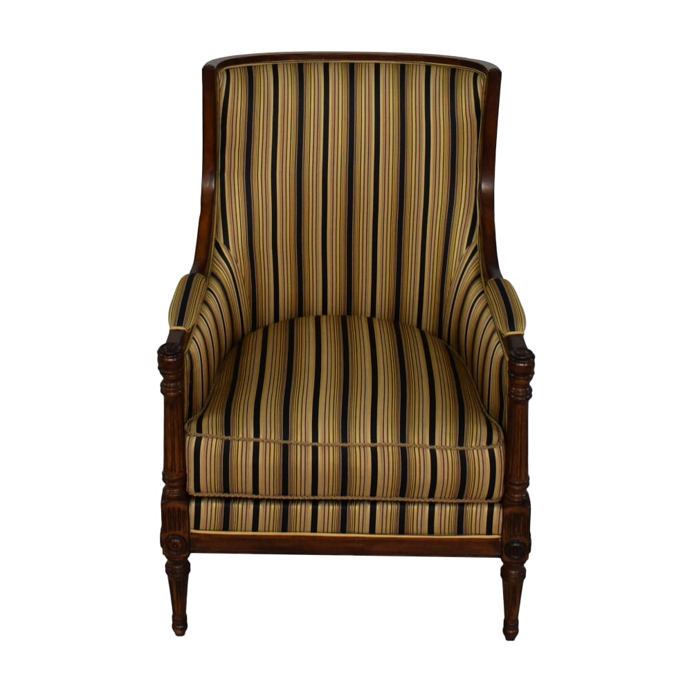 Louis XVI Traditional Lounge Chair and Ottoman