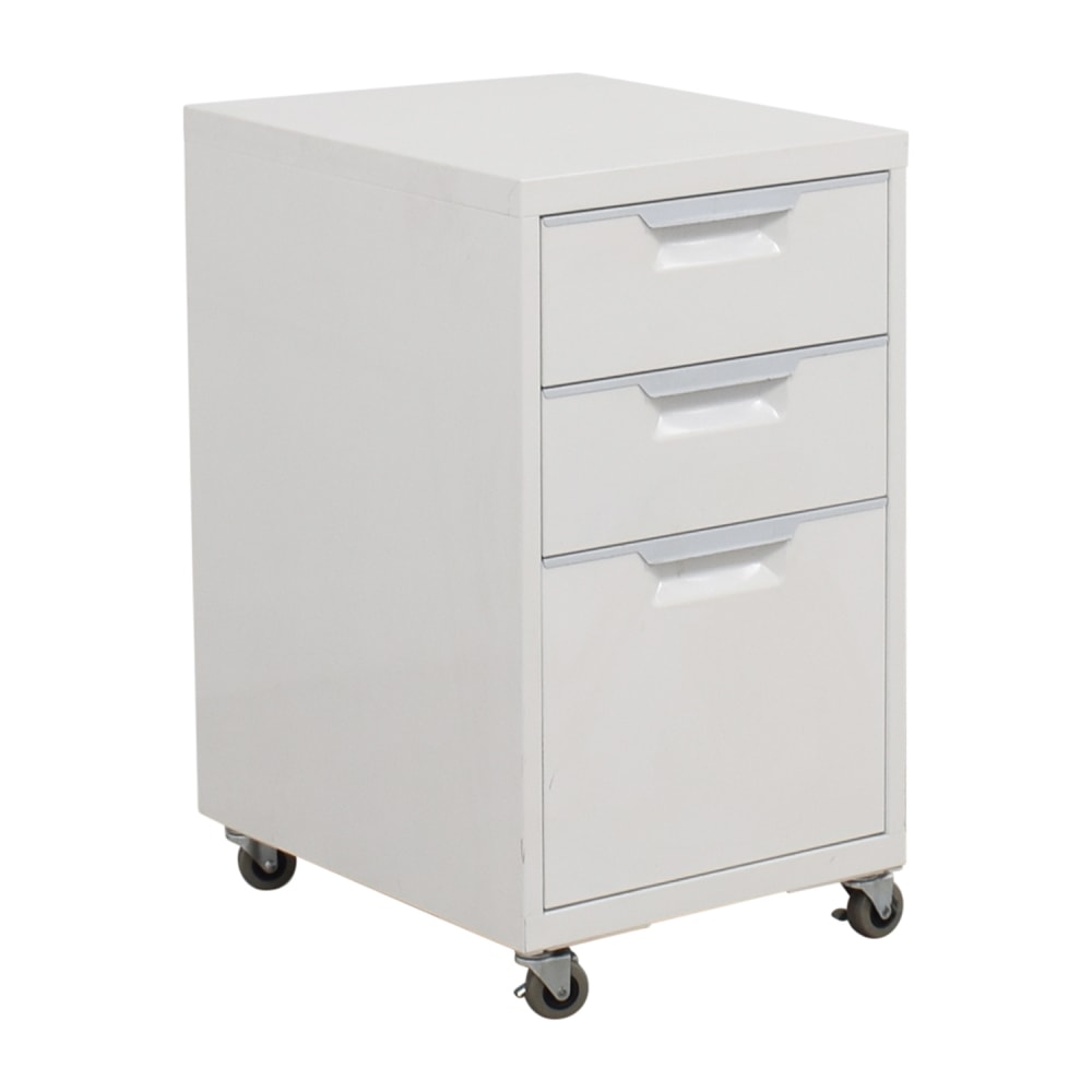 Cb2 Tps White 3 Drawer Filing Cabinet