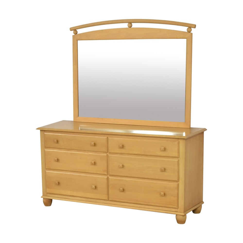 shop Ethan Allen American Dimensions Dresser with Mirror  Ethan Allen Dressers