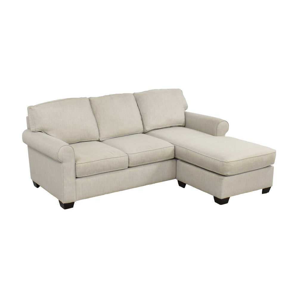 Pottery Barn Buchanan Roll Arm Upholstered Sofa with Reversible Chaise ...