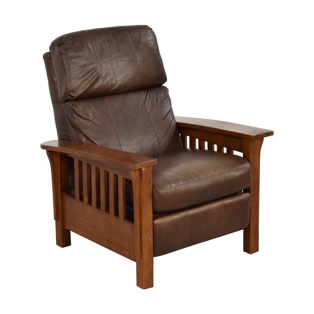 Somers Reclining Chair in Beige, L:41xW:40xH:41.5 by Bassett Furniture